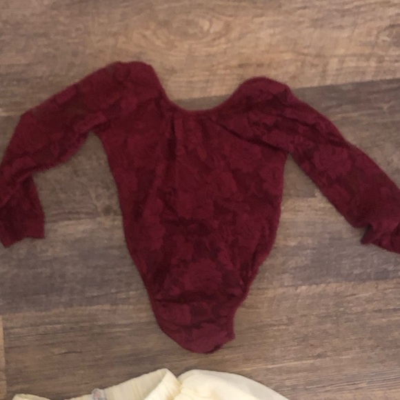 NEW Bailey’s Aurora Maxi Tulle Skirt Size 3T with leotard burgundy 3T beautiful - Picture 2 of 7